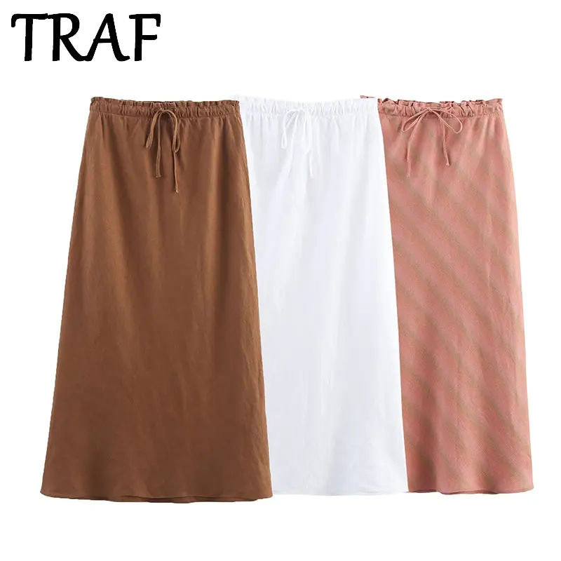 Стиль плаща TRAF, длинные юбки для женщин, элегантные женские юбки, лето 2022, повседневная свободная льняная юбка-миди с высокой талией, женская
Стиль плаща TRAF, длинные юбки для женщин, элегантные женские юбки, лето 2022, повседневная свободная льняная юбка-миди с высокой талией, женская 