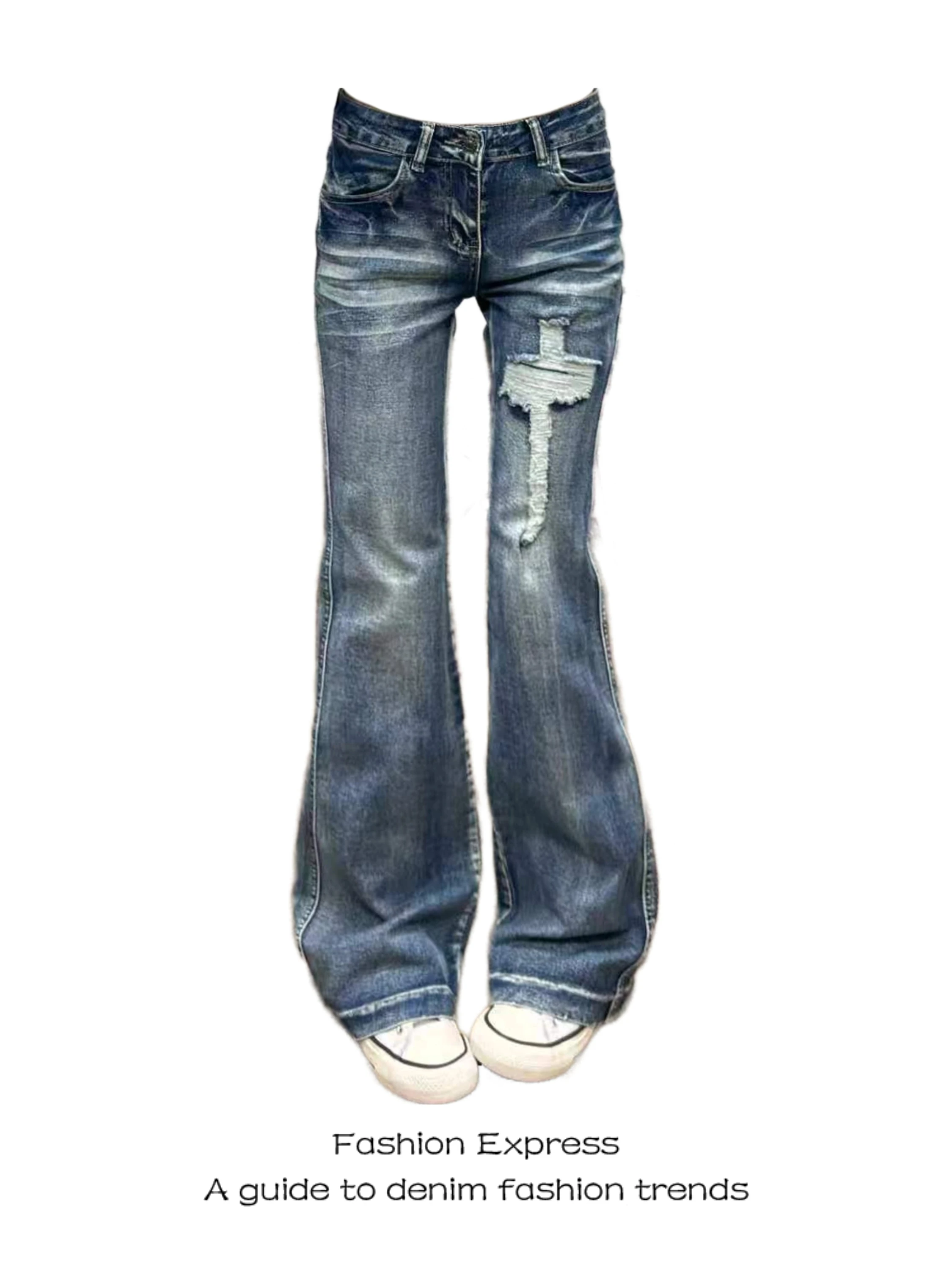 Ripped Low Waist Lace Design Women's Jeans Summer Fashion American Retro Cross Stitching Wear Resistant High Waist Wide Leg P...
Ripped Low Waist Lace Design Women's Jeans Summer Fashion American Retro Cross Stitching Wear Resistant High Waist Wide Leg P...