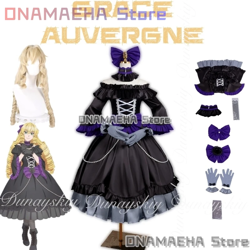 {ONAMAEHA}From Bureaucrat to Villainess:Dad's Been Reincarnated! Anime With Black Lolita Dress Grace Auvergne Cosplay Costume
{ONAMAEHA}From Bureaucrat to Villainess:Dad's Been Reincarnated! Anime With Black Lolita Dress Grace Auvergne Cosplay Costume