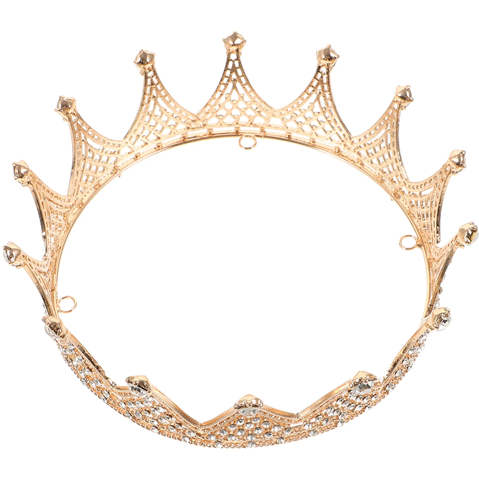 Baroque Crown Rhinestone Wedding Headwear Tiara for Bride Golden Unparalleled Flawlessness Clarity Sparkling Diamond Durable
Baroque Crown Rhinestone Wedding Headwear Tiara for Bride Golden Unparalleled Flawlessness Clarity Sparkling Diamond Durable