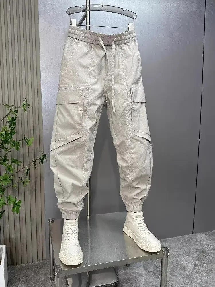 Handsome cargo pants 2024 new casual pants men's casual pants elastic waist drawstring button design bunched feet pants
Handsome cargo pants 2024 new casual pants men's casual pants elastic waist drawstring button design bunched feet pants
