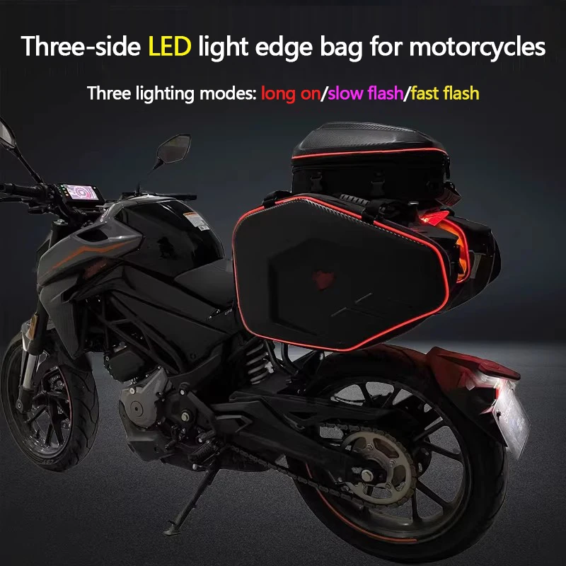 Motorcycle side bag, illuminated rear seat bag, saddle bag, motorcycle travel bag, large-capacity waterproof helmet edge bag
Motorcycle side bag, illuminated rear seat bag, saddle bag, motorcycle travel bag, large-capacity waterproof helmet edge bag