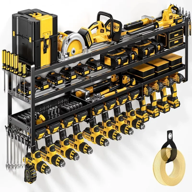 4 Tier 12 Drills Holder High Load Bearing Metal Wall Mounted Drill Rack Power Equipment Organizer Workshop Garage Basement
4 Tier 12 Drills Holder High Load Bearing Metal Wall Mounted Drill Rack Power Equipment Organizer Workshop Garage Basement