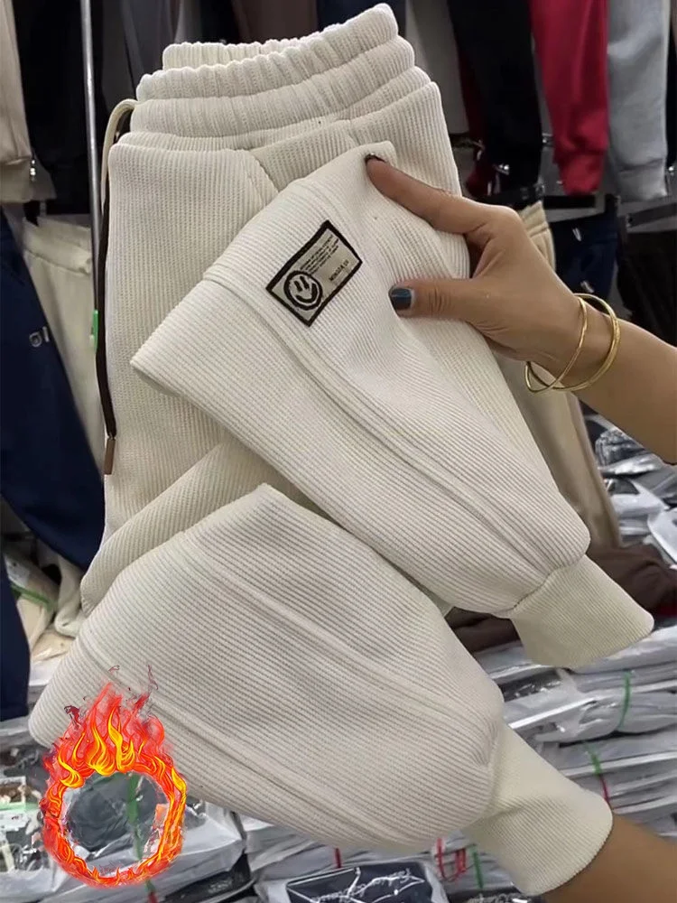 Spring 2026 High Waist Thiened Fce Women's Harlan Pants Smile Face Design Slimming Wide Leg Sweatpants Casual Trousers
Spring 2026 High Waist Thiened Fce Women's Harlan Pants Smile Face Design Slimming Wide Leg Sweatpants Casual Trousers