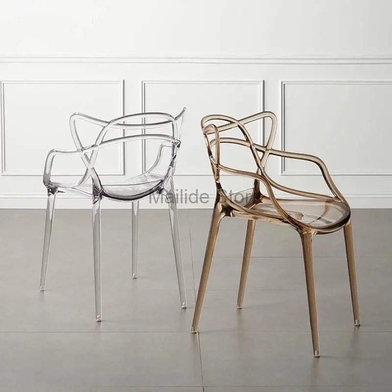 Nordic Transparent Acrylic Dining Chairs Dining Room Furniture Plastic Crystal Chair Minimalist Single Creative Dining Chair
Nordic Transparent Acrylic Dining Chairs Dining Room Furniture Plastic Crystal Chair Minimalist Single Creative Dining Chair