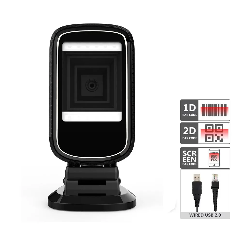 2D HandsFree Barcode Scanner USB Omnidirectional Automatic Scanning Platform 1D Desktop Scanners Wired QR Code Reader
2D HandsFree Barcode Scanner USB Omnidirectional Automatic Scanning Platform 1D Desktop Scanners Wired QR Code Reader