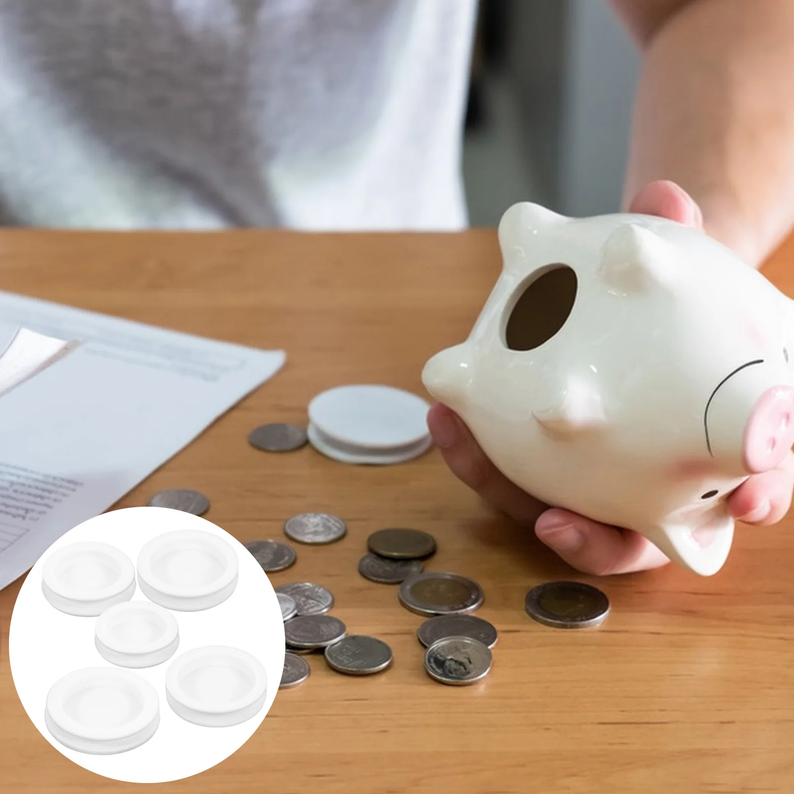 50 Pcs Silicone Plug for Piggy Bank Ceramic Money Box Jar Stopper Seal Cap Hole Cover Cash Storage Round Closure Replacement Key
50 Pcs Silicone Plug for Piggy Bank Ceramic Money Box Jar Stopper Seal Cap Hole Cover Cash Storage Round Closure Replacement Key