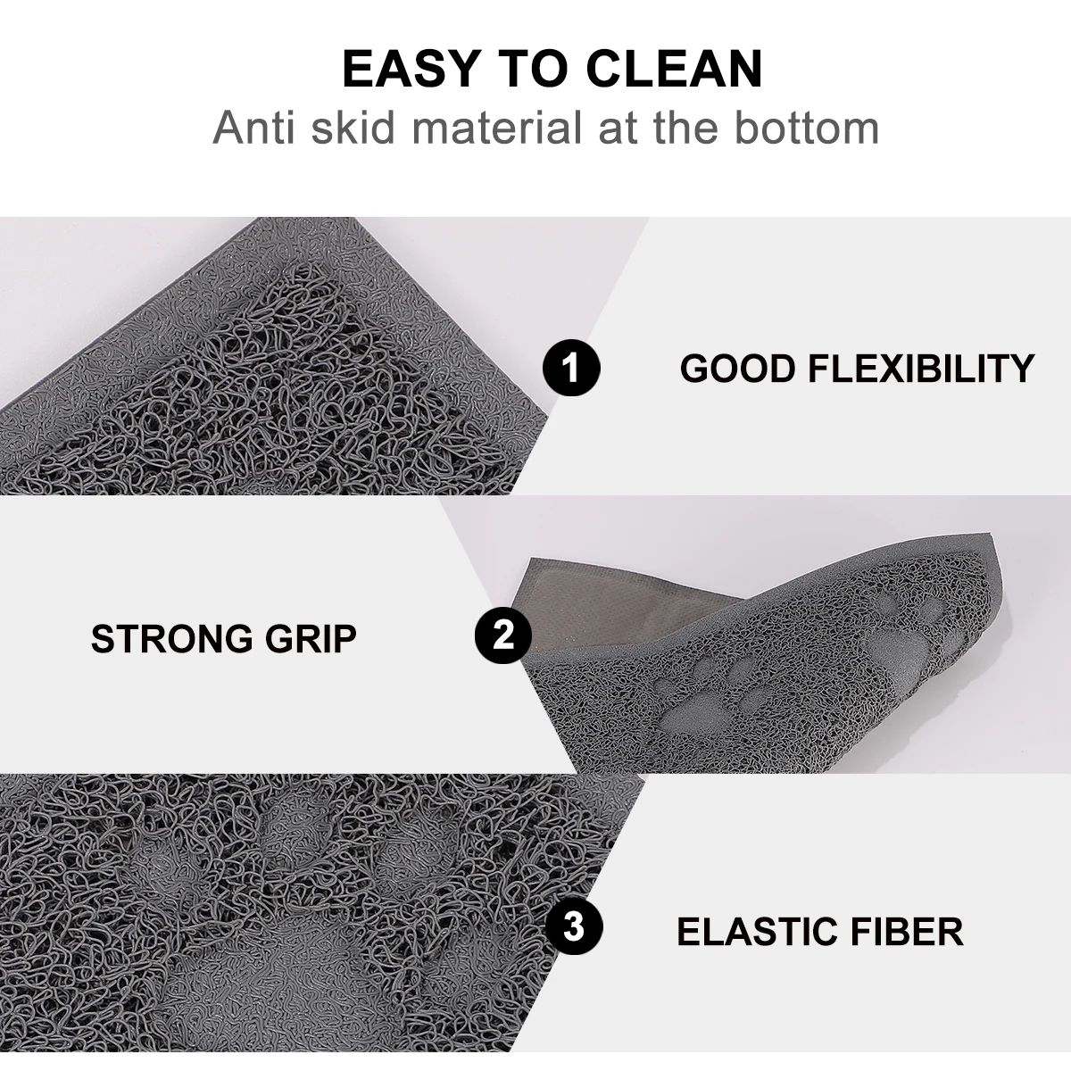 Cat Litter Mat Grey Waterproof Anti Claw Mats Splash Proof Easy Pet Supplies Thick Footprint Pattern Home Use
Cat Litter Mat Grey Waterproof Anti Claw Mats Splash Proof Easy Pet Supplies Thick Footprint Pattern Home Use