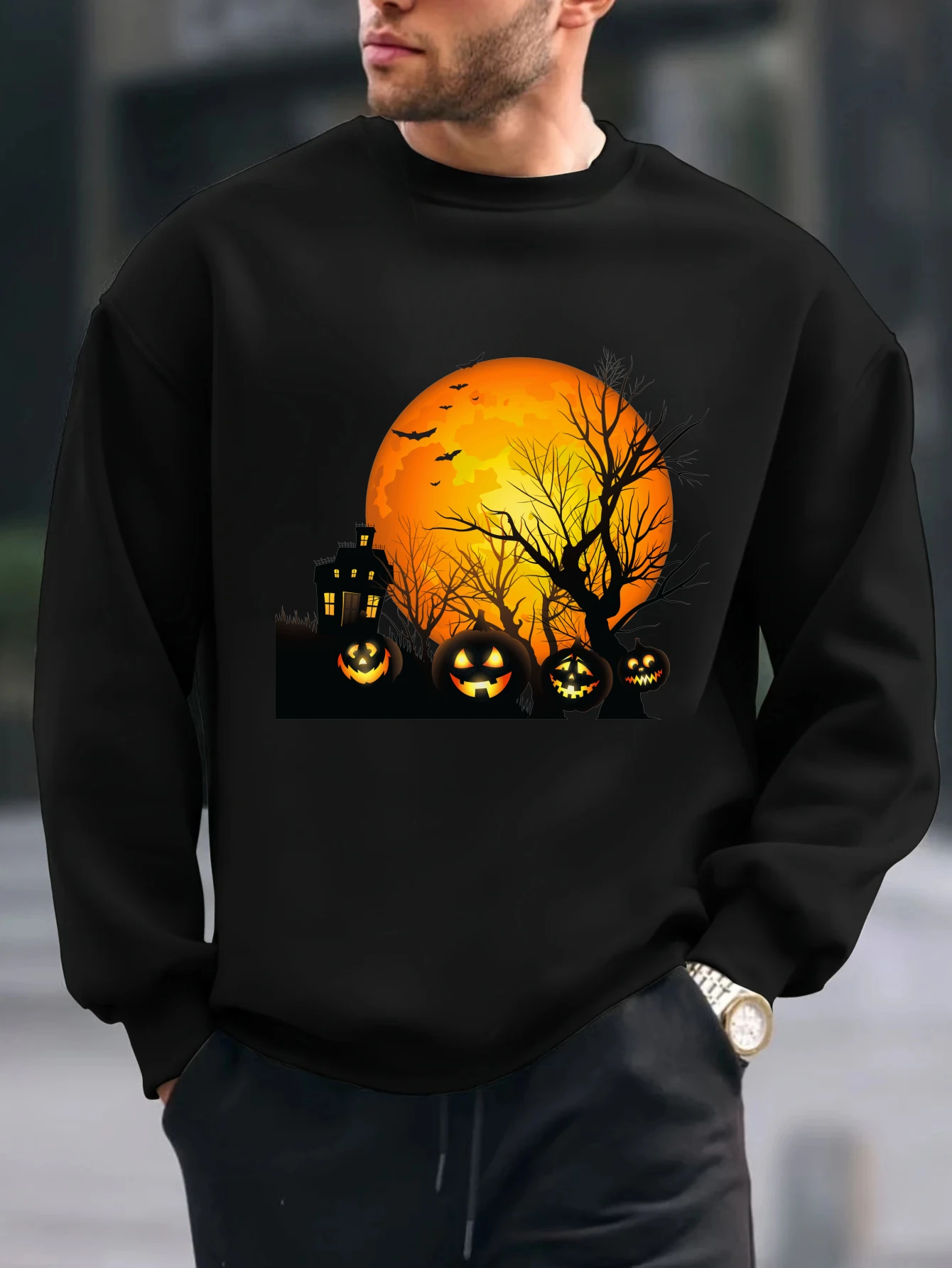 2025 Хэллоуин тыква ужас граффити принт мужская повседневная толстовка с круглым вырезом на весну и осень удобный пуловер с капюшоном
2025 Хэллоуин тыква ужас граффити принт мужская повседневная толстовка с круглым вырезом на весну и осень удобный пуловер с капюшоном