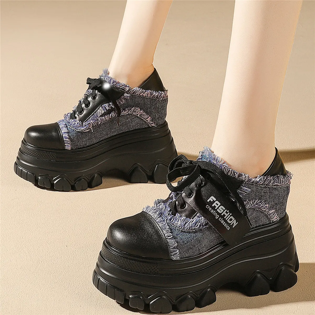 Platform Pumps Shoes Women Genuine Leather Super High Heels Ankle Boots Female Canvas Round Toe Fashion Sneakers Casual Shoes
Platform Pumps Shoes Women Genuine Leather Super High Heels Ankle Boots Female Canvas Round Toe Fashion Sneakers Casual Shoes