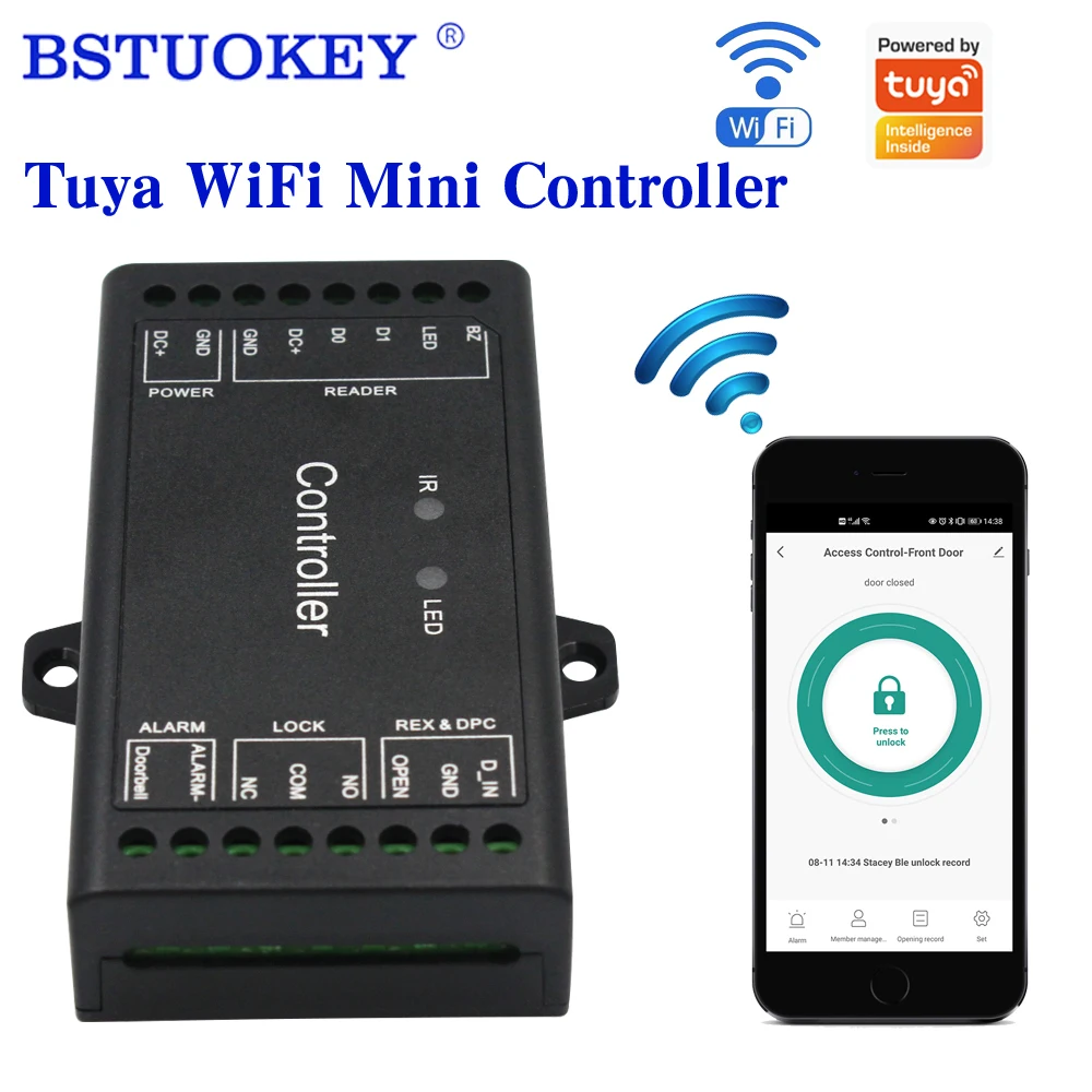 WiFi Support tuya app Master Card Sboard Mini Single Door RFID Access Control Board Panel Remote Control Wiegand 26 44 Bit Input
WiFi Support tuya app Master Card Sboard Mini Single Door RFID Access Control Board Panel Remote Control Wiegand 26 44 Bit Input