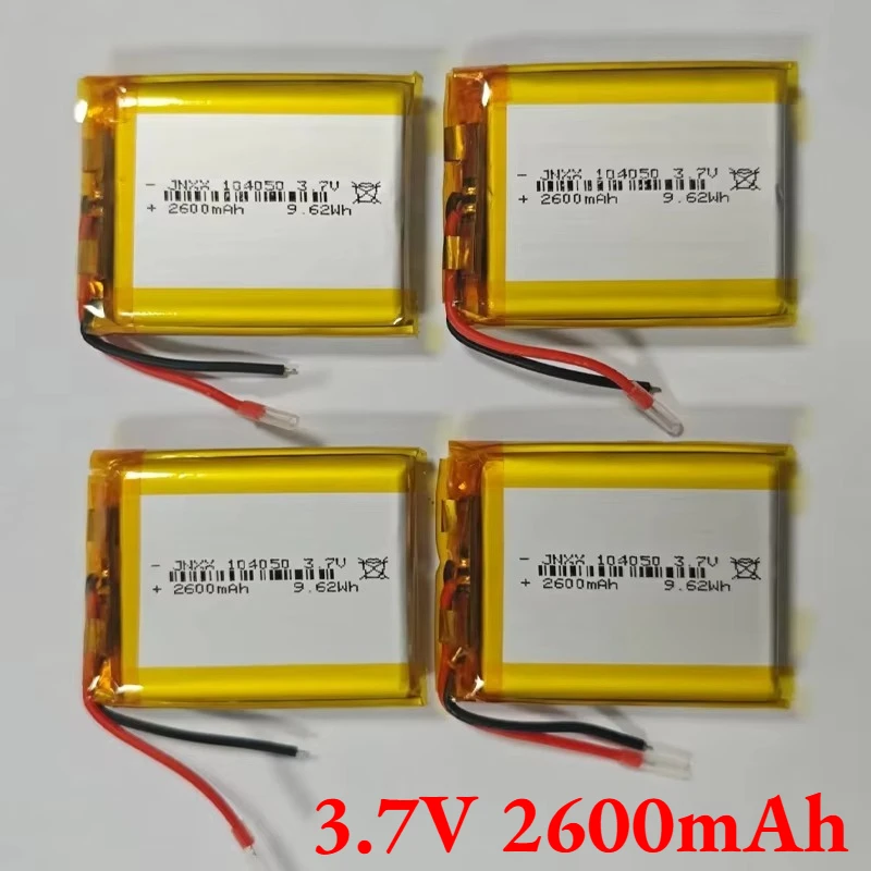 104050 Rechargeable 3.7V Large Capacity 2600mAh Li-Po Battery Lithium Polymer Lipo Cells for GPS MP3 4 5 Driving Recorder Camera
104050 Rechargeable 3.7V Large Capacity 2600mAh Li-Po Battery Lithium Polymer Lipo Cells for GPS MP3 4 5 Driving Recorder Camera