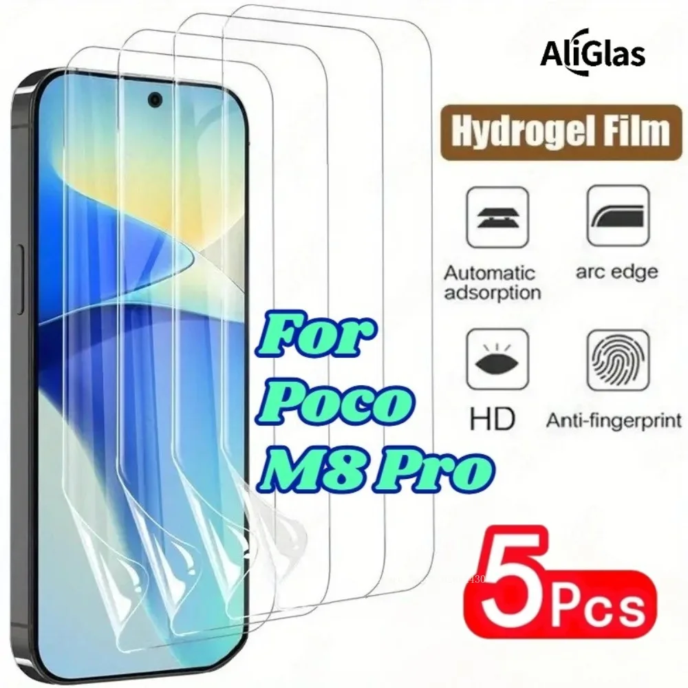 5 шт., гидрогелевая пленка высокого разрешения для Xiaomi Poco M8 Pro, мягкая пленка для передней панели мобильного телефона, наклейка для защиты экрана Poco M8 Pro
5 шт., гидрогелевая пленка высокого разрешения для Xiaomi Poco M8 Pro, мягкая пленка для передней панели мобильного телефона, наклейка для защиты экрана Poco M8 Pro