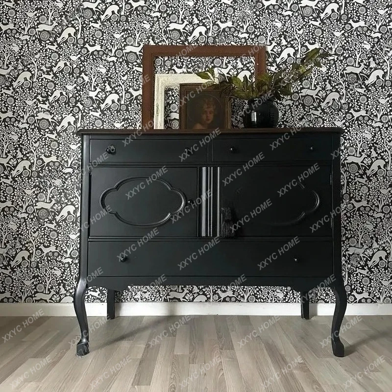 Black Entrance Cabinet l High-grade Solid Wood Bucket Cabinet Decoration Dining Side Cabinet X
Black Entrance Cabinet l High-grade Solid Wood Bucket Cabinet Decoration Dining Side Cabinet X