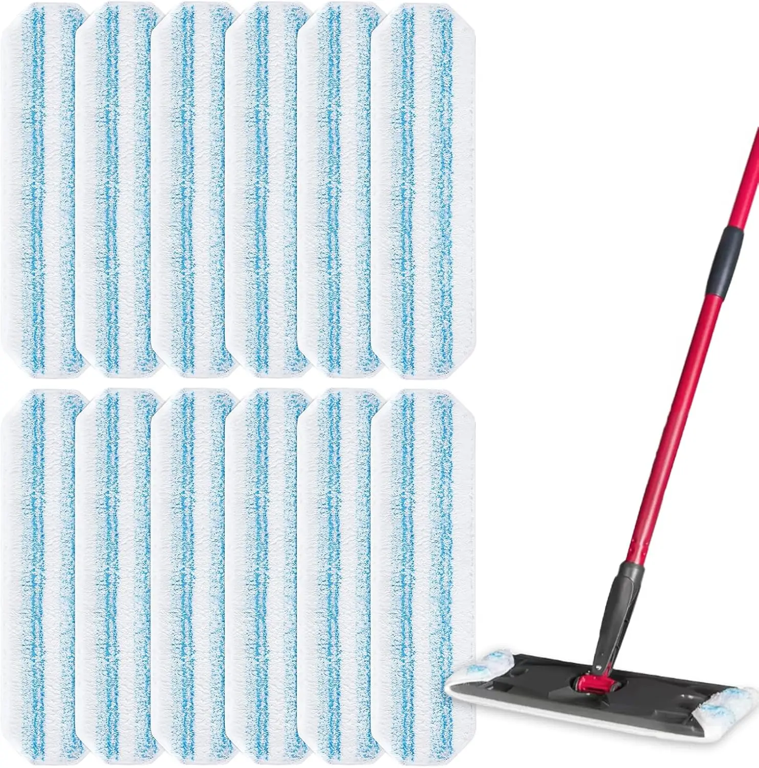 12 Pack Microfiber Mop Pads Refill for H2pro Flat System, Washable and Reusable Mop Replacement Heads for Floor Deep Clean
12 Pack Microfiber Mop Pads Refill for H2pro Flat System, Washable and Reusable Mop Replacement Heads for Floor Deep Clean