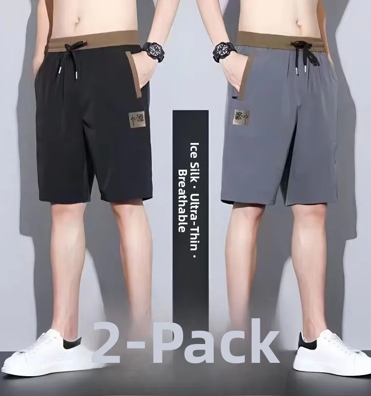 Casual Loose Fit Ice Silk orts for Men Embroidered Trendy Spor Straight Leg Summer Thin Outerwear Large Size Youth Faion
Casual Loose Fit Ice Silk orts for Men Embroidered Trendy Spor Straight Leg Summer Thin Outerwear Large Size Youth Faion