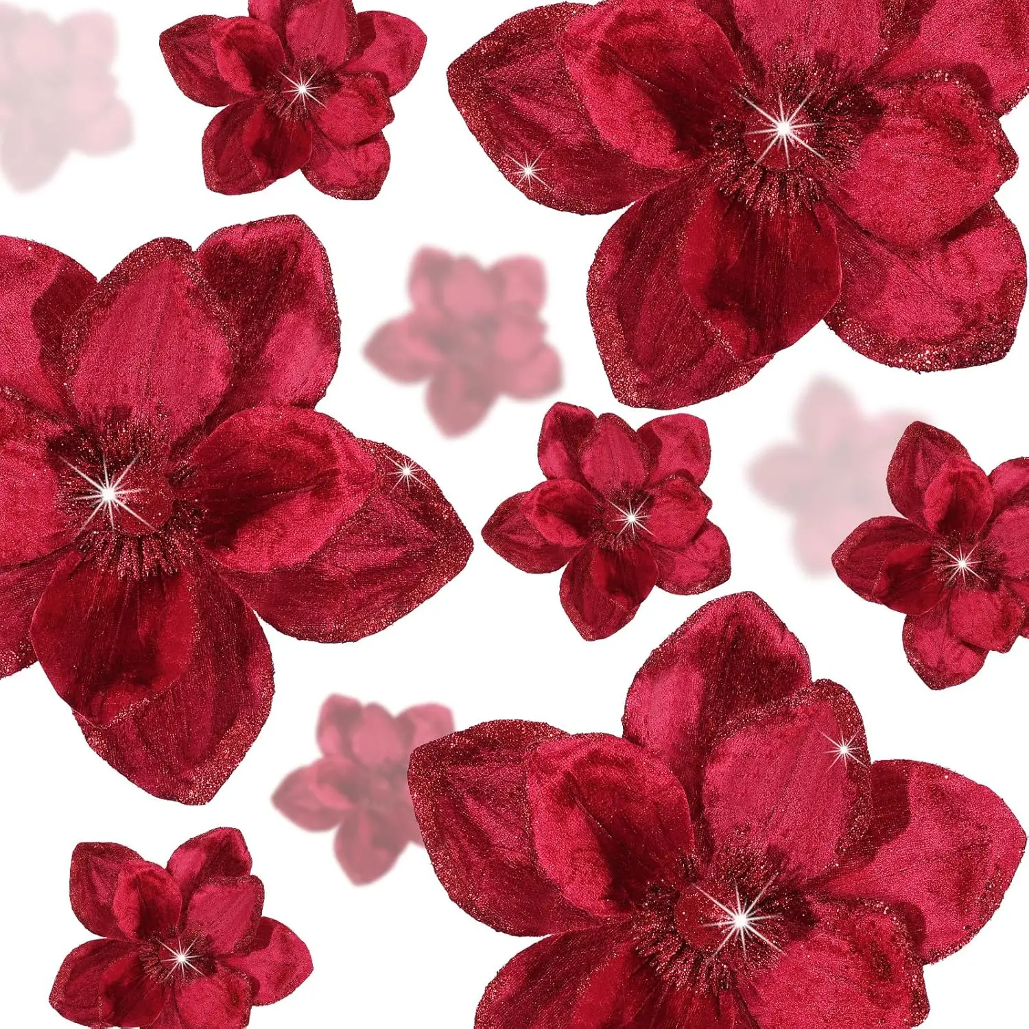 15 шт. бархатные рождественские цветы магнолии с стеблом, блестящее искусственное елочное украшение в 3 размерах для рождественской елки, венок, гирлянда -
15 шт. бархатные рождественские цветы магнолии с стеблом, блестящее искусственное елочное украшение в 3 размерах для рождественской елки, венок, гирлянда -