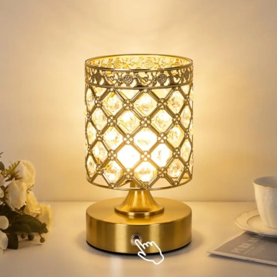 TOBUSA Rechargeable Cordless Table Lamp, 6000mAh Crystal Battery Operated Lamp with 3 Color Temps and Stepless Dimming, Portabl
TOBUSA Rechargeable Cordless Table Lamp, 6000mAh Crystal Battery Operated Lamp with 3 Color Temps and Stepless Dimming, Portabl
