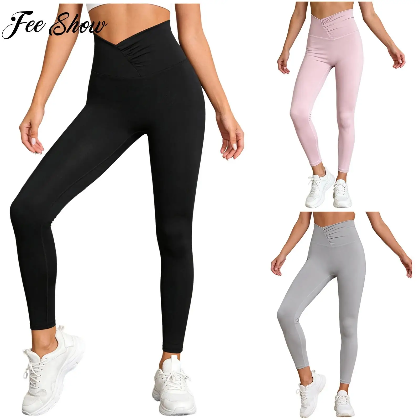 Women Gym Tight Pants Fitness Pilates Running Workout Wear Female Ruched V-front Waistband Yoga Leggings High-waist Skinny Pants
Women Gym Tight Pants Fitness Pilates Running Workout Wear Female Ruched V-front Waistband Yoga Leggings High-waist Skinny Pants