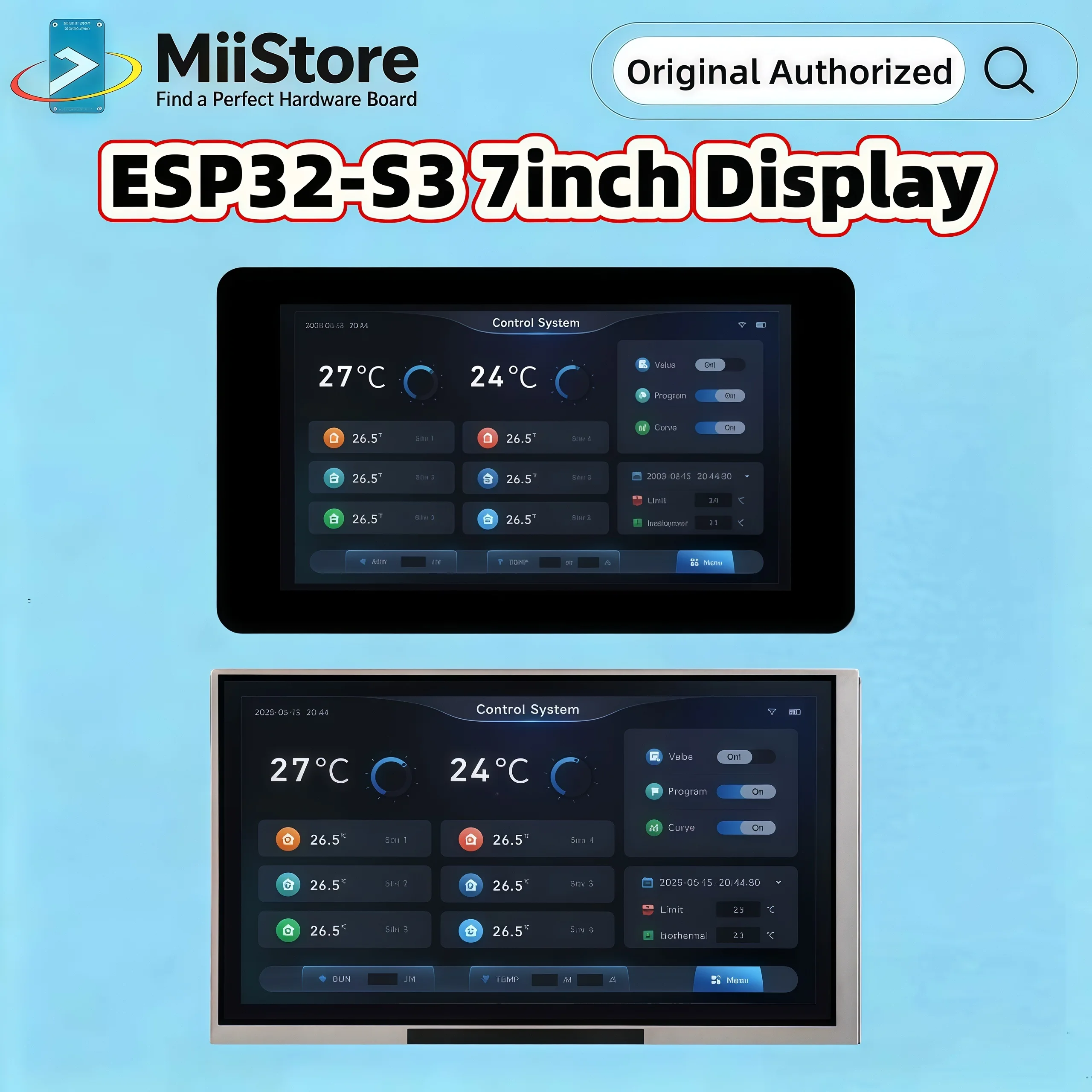 Waveshare ESP32-S3 7inch Display Type B with Display 1024×600 32-bit LX7, Optional for Touch Function
Waveshare ESP32-S3 7inch Display Type B with Display 1024×600 32-bit LX7, Optional for Touch Function