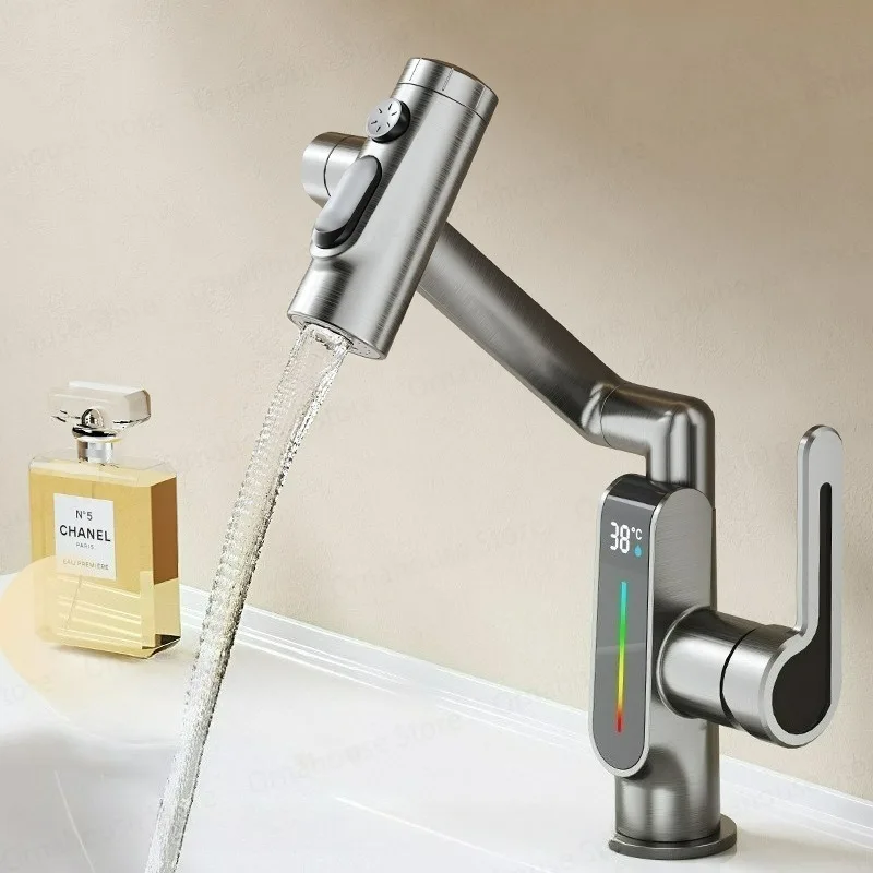 Universal Digital Temperature Brass Hot and Cold Washbasin Basin Faucet Folding Sink Faucet Bathroom Accessories Folding
Universal Digital Temperature Brass Hot and Cold Washbasin Basin Faucet Folding Sink Faucet Bathroom Accessories Folding