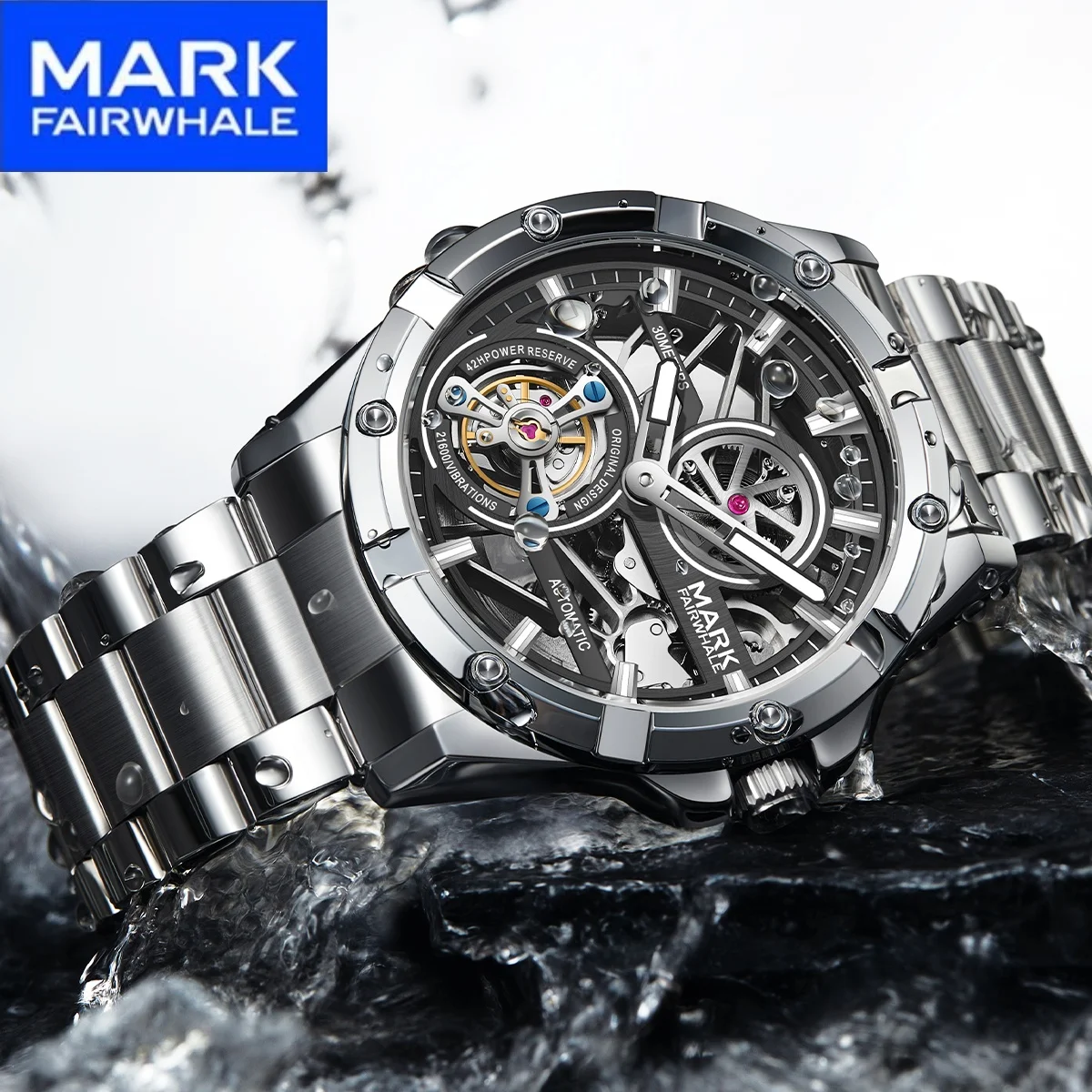 Mark Fairwhale Fashion Hollowed Out Mens Automatic Skeleton Movement Luminous Waterproof Watch for montre homme automatique
Mark Fairwhale Fashion Hollowed Out Mens Automatic Skeleton Movement Luminous Waterproof Watch for montre homme automatique