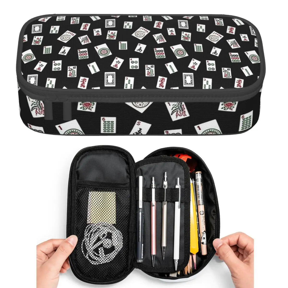 Black Mahjong Pencil Cases for Students Pen Box Pencil Bag Big Capacity Pencil Pouch Pen Holder
Black Mahjong Pencil Cases for Students Pen Box Pencil Bag Big Capacity Pencil Pouch Pen Holder
