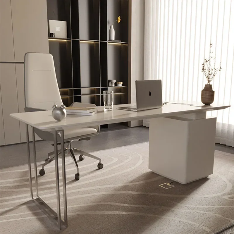 White Gaming Desk Table Computer Standing Office Corner Desk Reception Writing Executive Mesa Para Computador Furniture Desk
White Gaming Desk Table Computer Standing Office Corner Desk Reception Writing Executive Mesa Para Computador Furniture Desk