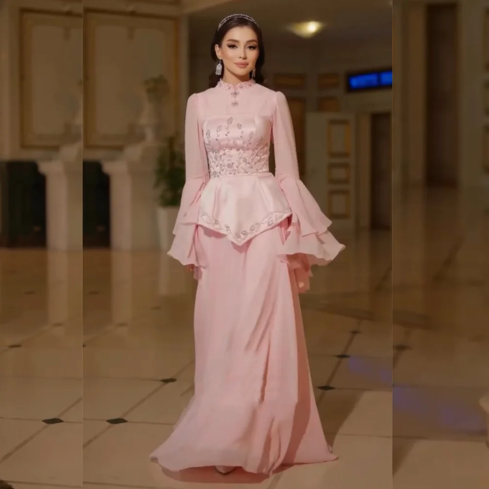 Customized Exquisite Chiffon Pleat Beading A-line High Collar Long Dresses Bespoke Occasion High Quality Pastrol
Customized Exquisite Chiffon Pleat Beading A-line High Collar Long Dresses Bespoke Occasion High Quality Pastrol