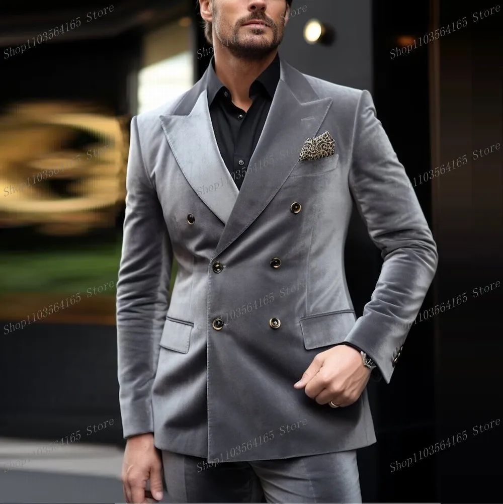 Grey Flannelette Business Men Suit Groom Groomsman Wedding Party Prom Formal Occasion Male Tuxedos 2 Piece Set Blazer Pants
Grey Flannelette Business Men Suit Groom Groomsman Wedding Party Prom Formal Occasion Male Tuxedos 2 Piece Set Blazer Pants