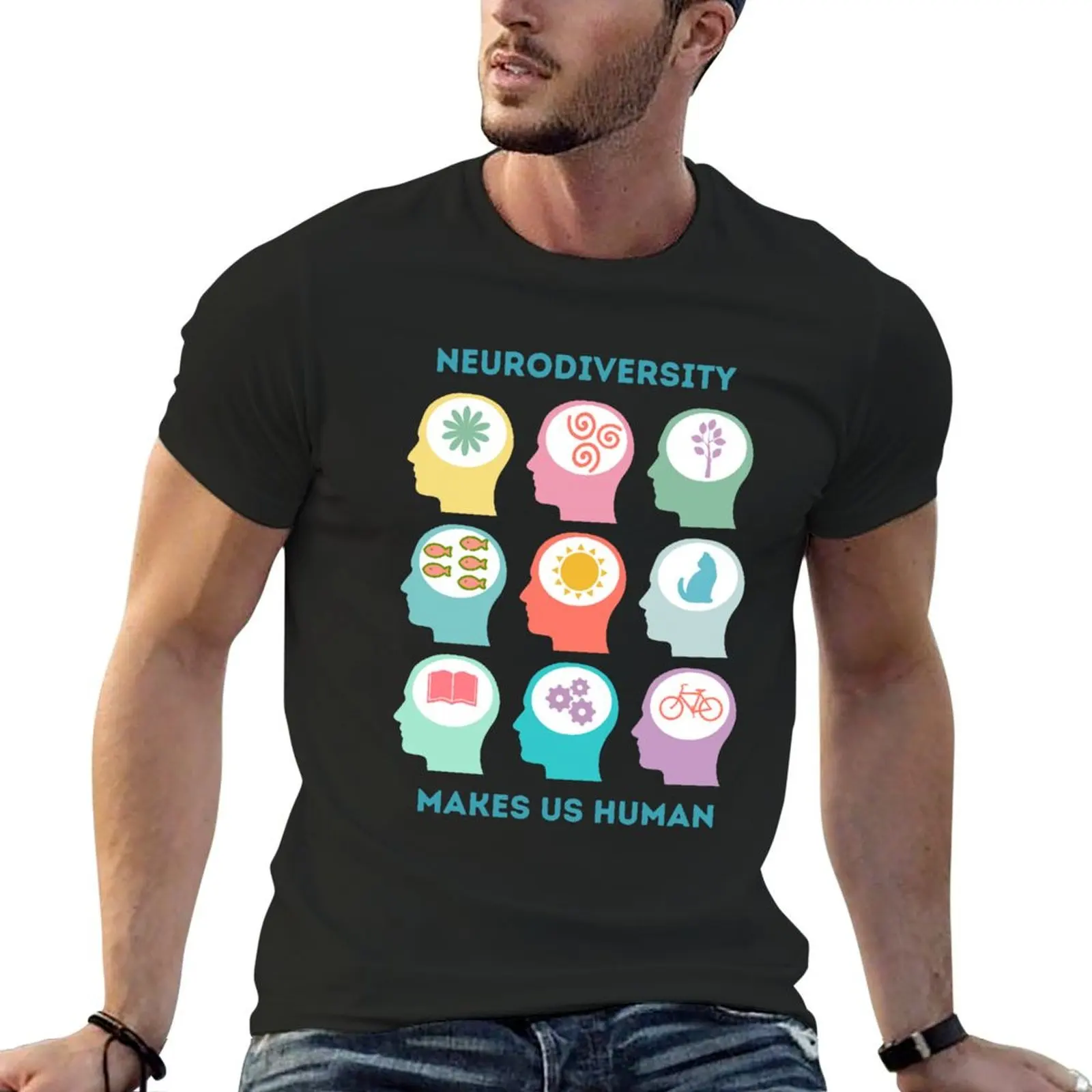 Neurodiversity makes us human T-Shirt essential t shirt quick-drying Short sleeve tee men workout shirt
Neurodiversity makes us human T-Shirt essential t shirt quick-drying Short sleeve tee men workout shirt
