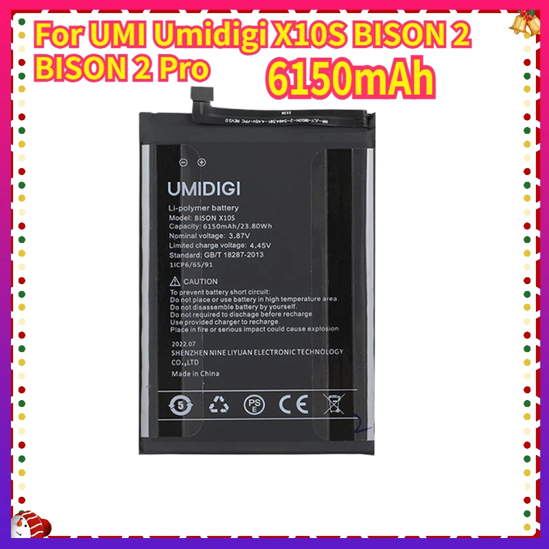 New 6150mAh Hight Capacity for UMI Umidigi X10S BISON 2 BISON 2 Pro Battery Cell Phone Replacement High Quality Batteries
New 6150mAh Hight Capacity for UMI Umidigi X10S BISON 2 BISON 2 Pro Battery Cell Phone Replacement High Quality Batteries