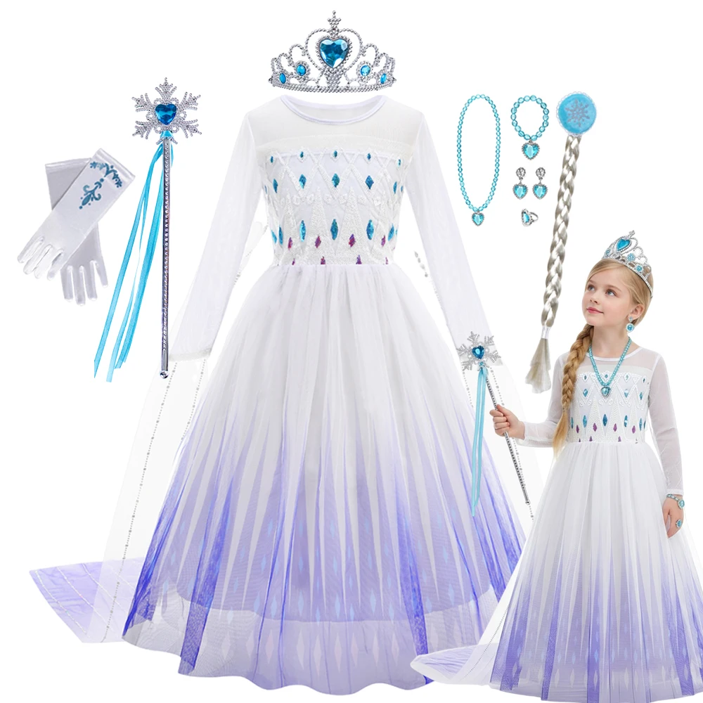 Girls Snow Queen Princess Dress Up Halloween Cosplay Elsa Vestidos Costume Kids Role-play Carnival Children Birthday Party Dress
Girls Snow Queen Princess Dress Up Halloween Cosplay Elsa Vestidos Costume Kids Role-play Carnival Children Birthday Party Dress