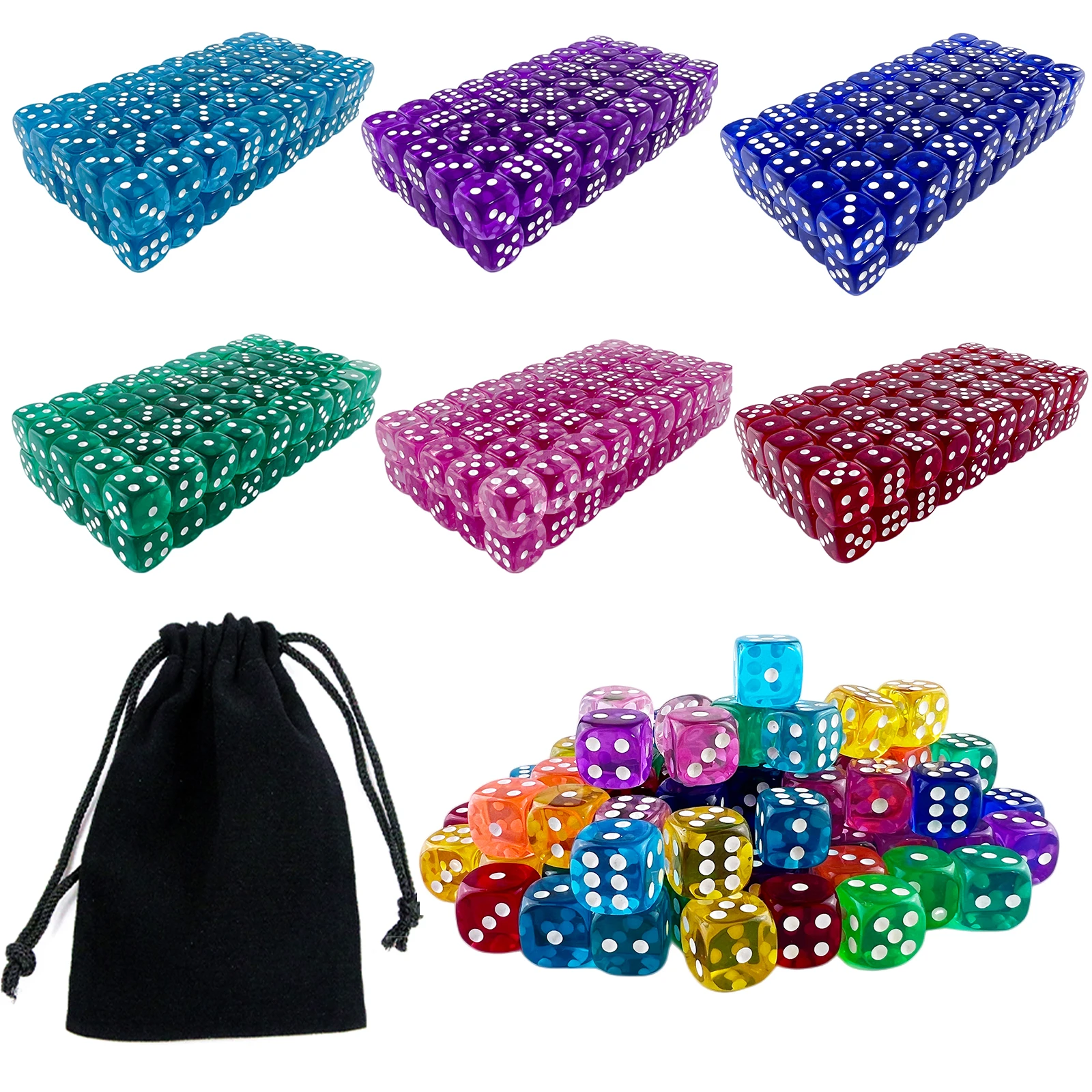 100 шт., 14 мм, набор кубиков с сумкой, портативные игровые аксессуары для настольных игр 
100 шт., 14 мм, набор кубиков с сумкой, портативные игровые аксессуары для настольных игр