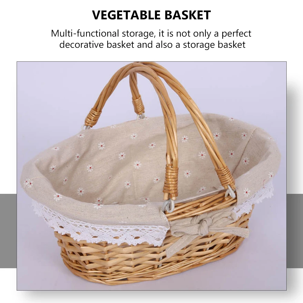 1pc Woven Picnic Basket Large Cute Flower Girl Ivory Small Storage Wicker Decorative Bride Rustic Handmade Natural
1pc Woven Picnic Basket Large Cute Flower Girl Ivory Small Storage Wicker Decorative Bride Rustic Handmade Natural