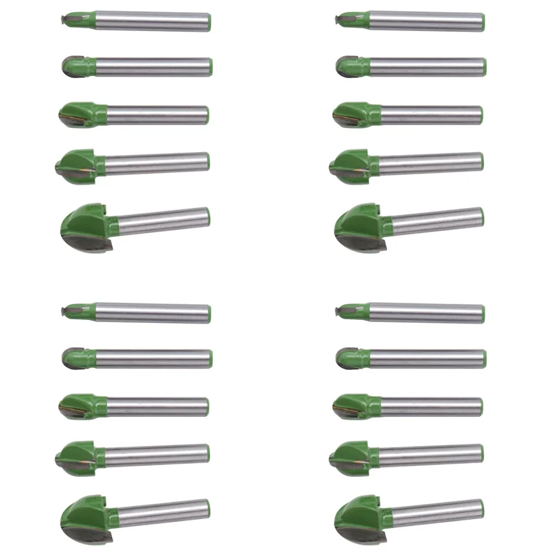 20Pcs 6Mm Shank Ball Nose Router Bits Set End Mill Round Cove Box Solid Carbide CNC Radius Core Milling Bit-ABQU
20Pcs 6Mm Shank Ball Nose Router Bits Set End Mill Round Cove Box Solid Carbide CNC Radius Core Milling Bit-ABQU