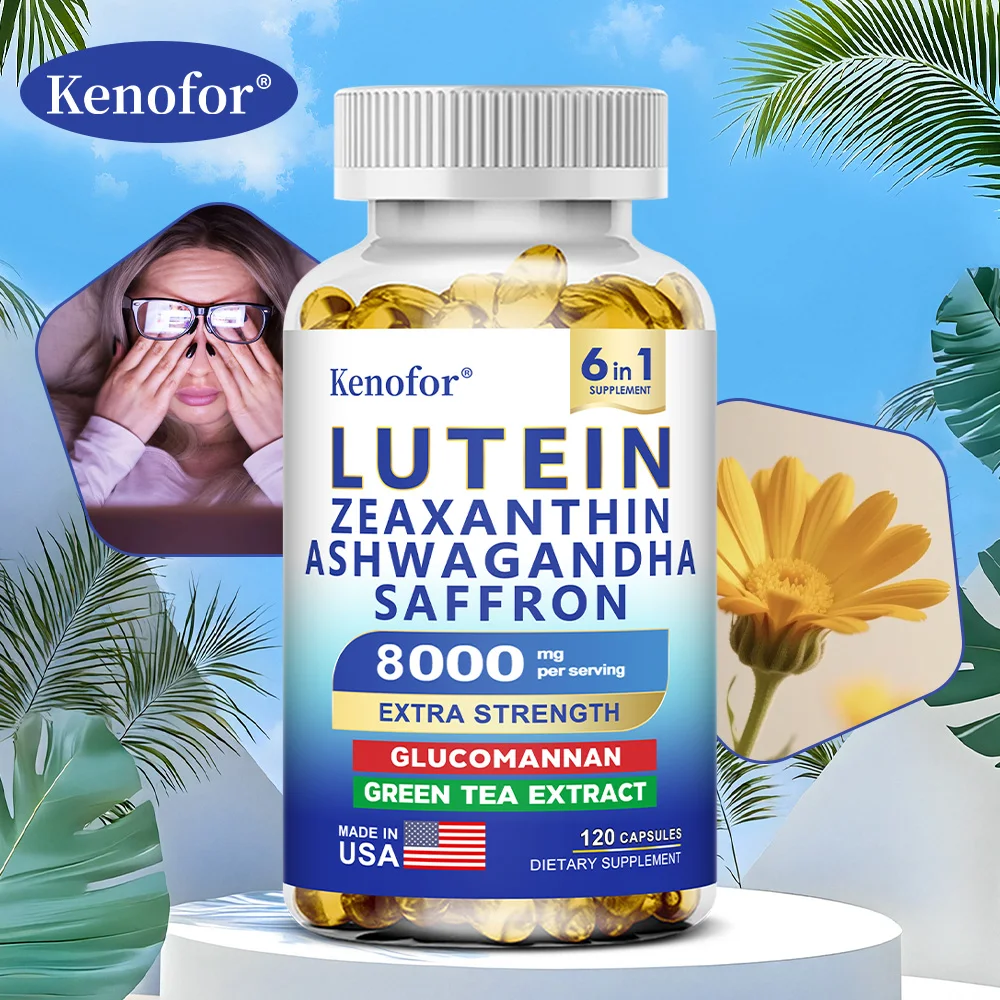 Lutein & Zeaxanthin Supplement 8000 Mg Eye Vitamins with Saffron for Adults Eye Health Supplement To Support Vision and Eyes
Lutein & Zeaxanthin Supplement 8000 Mg Eye Vitamins with Saffron for Adults Eye Health Supplement To Support Vision and Eyes