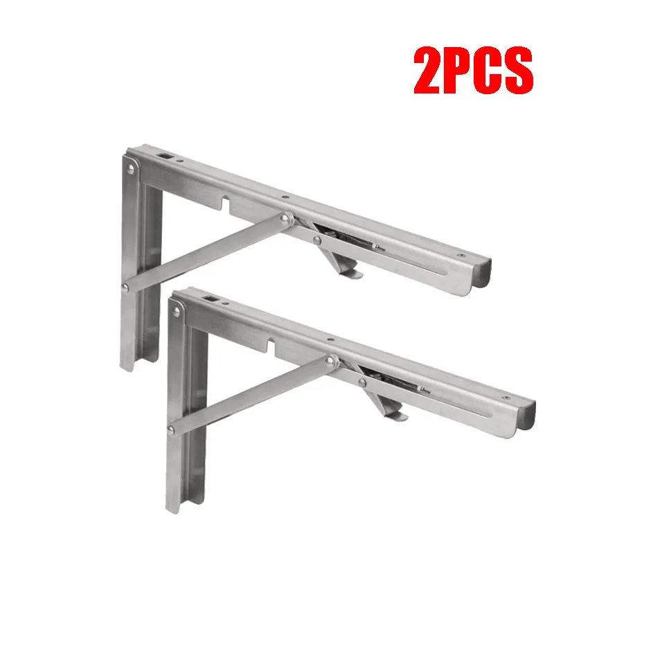 2pcs Heavy Duty Stainless Steel Folding Shelf Brackets Collapsible Wall Mounted L-Table Hinges for Bench & Table with Screws
2pcs Heavy Duty Stainless Steel Folding Shelf Brackets Collapsible Wall Mounted L-Table Hinges for Bench & Table with Screws
