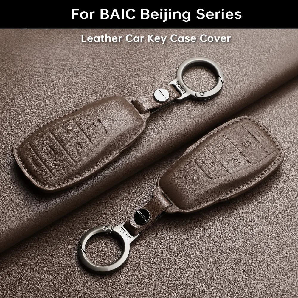 Leather Car Key Case Cover For BAIC Beijing BJ40 PLUS X55 X35 X75 U7 X7 BJ60 BJ90 BJ80 Remote Cover Shell Keychain Holder Fob
Leather Car Key Case Cover For BAIC Beijing BJ40 PLUS X55 X35 X75 U7 X7 BJ60 BJ90 BJ80 Remote Cover Shell Keychain Holder Fob