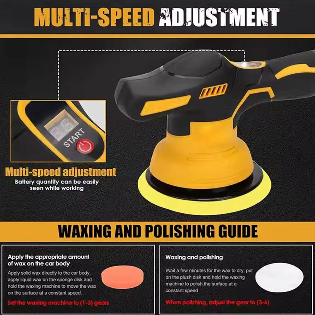8-ступенчатая регулируемая полировальная машина для автомобиля, портативный высокоаккумуляторный инструмент для полировки, качественный инструмент для вощения, уплотнение, автоматическая электрическая глазурь D9G4 
8-ступенчатая регулируемая полировальная машина для автомобиля, портативный высокоаккумуляторный инструмент для полировки, качественный инструмент для вощения, уплотнение, автоматическая электрическая глазурь D9G4