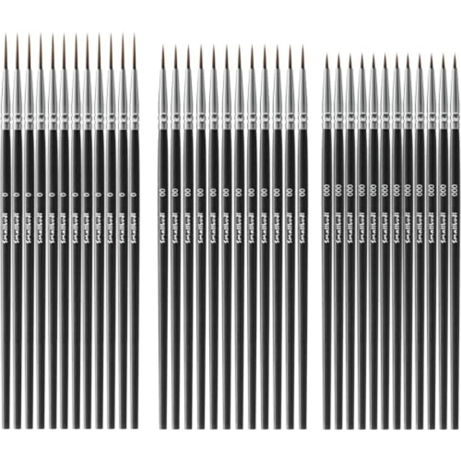 72 PCS Tiny Detail Paint Brushes Bulk - Fine Tip Paint Brushes Set with 3 Size #0#00#000 Round Thin Liner Brush for Acrylic Pai
72 PCS Tiny Detail Paint Brushes Bulk - Fine Tip Paint Brushes Set with 3 Size #0#00#000 Round Thin Liner Brush for Acrylic Pai