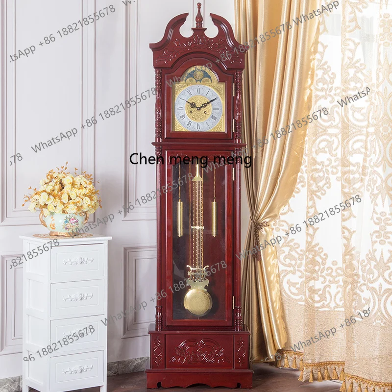 Solid wood hand-carved modern clock new Chinese living room timekeeping retro simple European mechanical clock
Solid wood hand-carved modern clock new Chinese living room timekeeping retro simple European mechanical clock