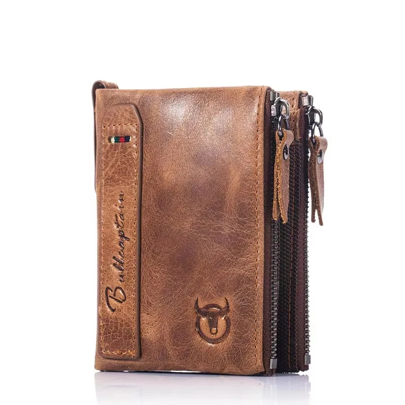 2026 New Fashion Zipper Genuine Leather for Men RFID Blocking Wallet Buckle Short Money Vintage Wallet Card Holder Coin Purse
2026 New Fashion Zipper Genuine Leather for Men RFID Blocking Wallet Buckle Short Money Vintage Wallet Card Holder Coin Purse