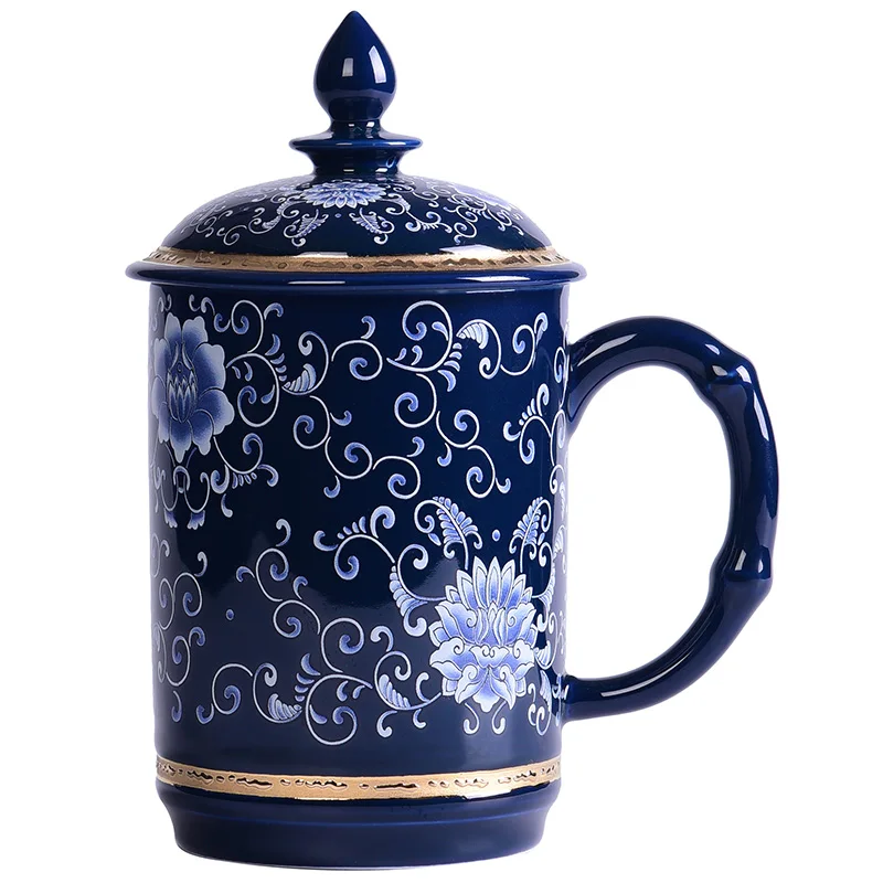 Jingdezhen Ceramic Cup Mug Cup Silver Cup 999 Sterling Silver Office Tea Cup with Lid
Jingdezhen Ceramic Cup Mug Cup Silver Cup 999 Sterling Silver Office Tea Cup with Lid