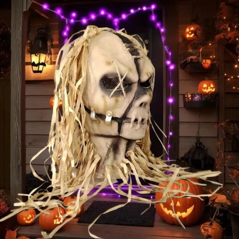 Scarecrow Halloween Horror Mask, Creative Cosplay Hat for House Parties, Innovative COS Helmet Mask
Scarecrow Halloween Horror Mask, Creative Cosplay Hat for House Parties, Innovative COS Helmet Mask