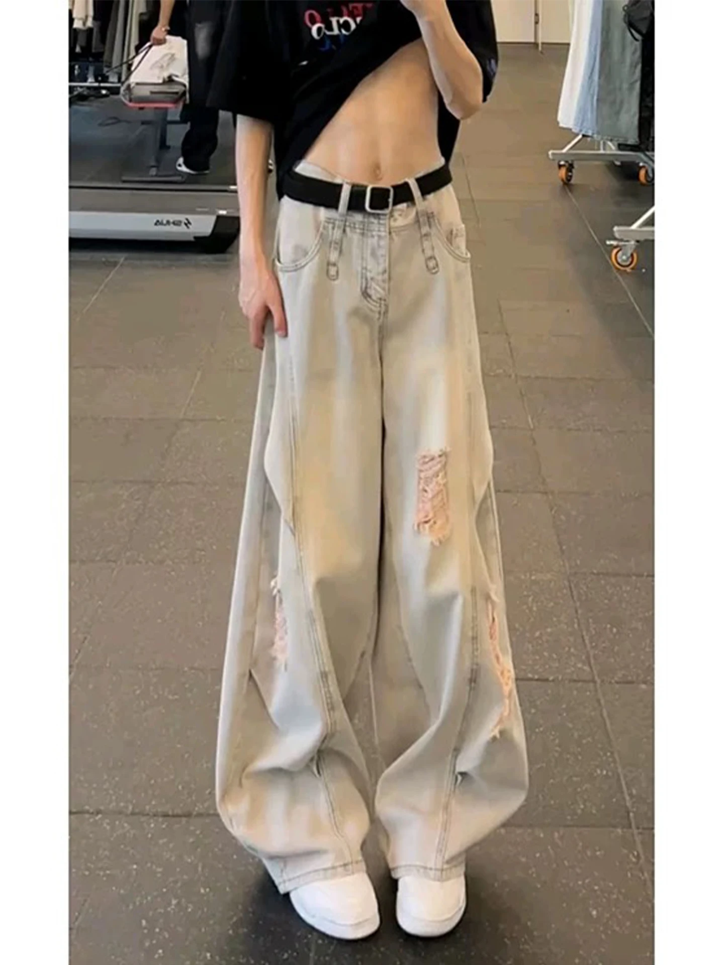 American High Street Men's Jeans Cleanfit High Waist Tummy Control Slimming Wide Leg Micro Flared Pants Knife Hole
American High Street Men's Jeans Cleanfit High Waist Tummy Control Slimming Wide Leg Micro Flared Pants Knife Hole