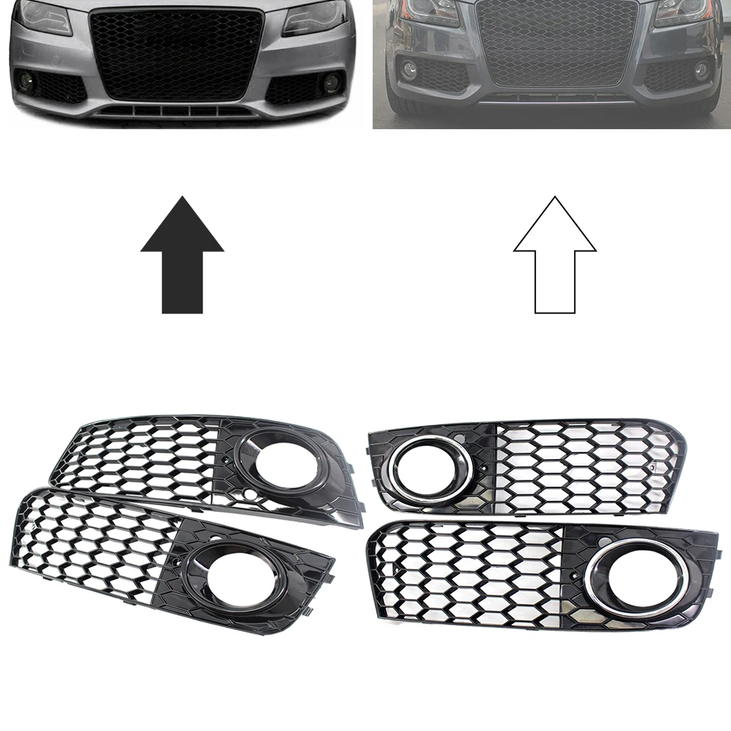Car Fog Lamp Grille Durable ABS Mesh Lower Bumper Assembly Upgrade for Audi A4 B8 RS
Car Fog Lamp Grille Durable ABS Mesh Lower Bumper Assembly Upgrade for Audi A4 B8 RS
