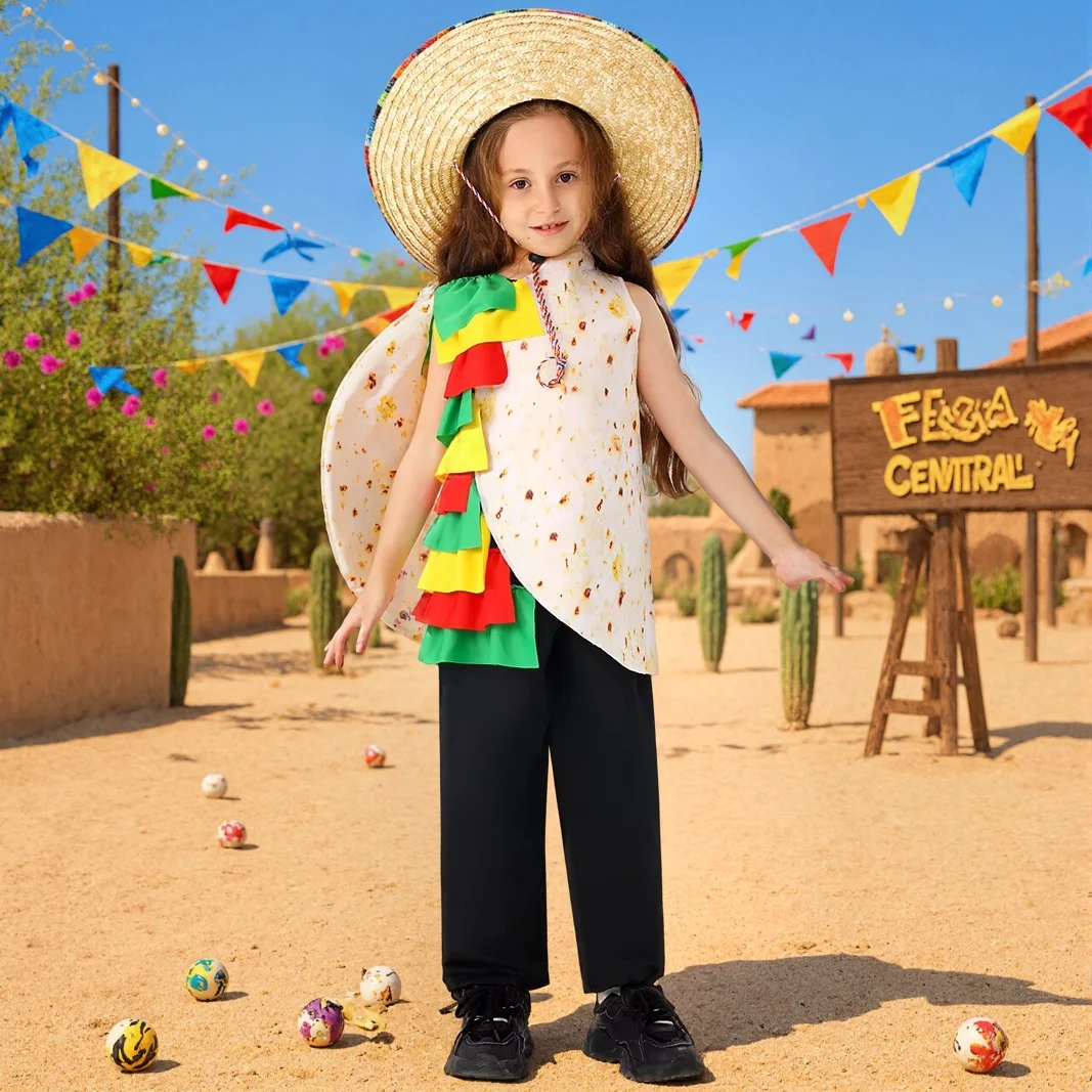Disguise Cute Taco Tortilla Bodysuit Niña Niño Costume Cartoon Food Stage Costume Baby Cosplay Burrito Fancy Dress Costume 2026
Disguise Cute Taco Tortilla Bodysuit Niña Niño Costume Cartoon Food Stage Costume Baby Cosplay Burrito Fancy Dress Costume 2026