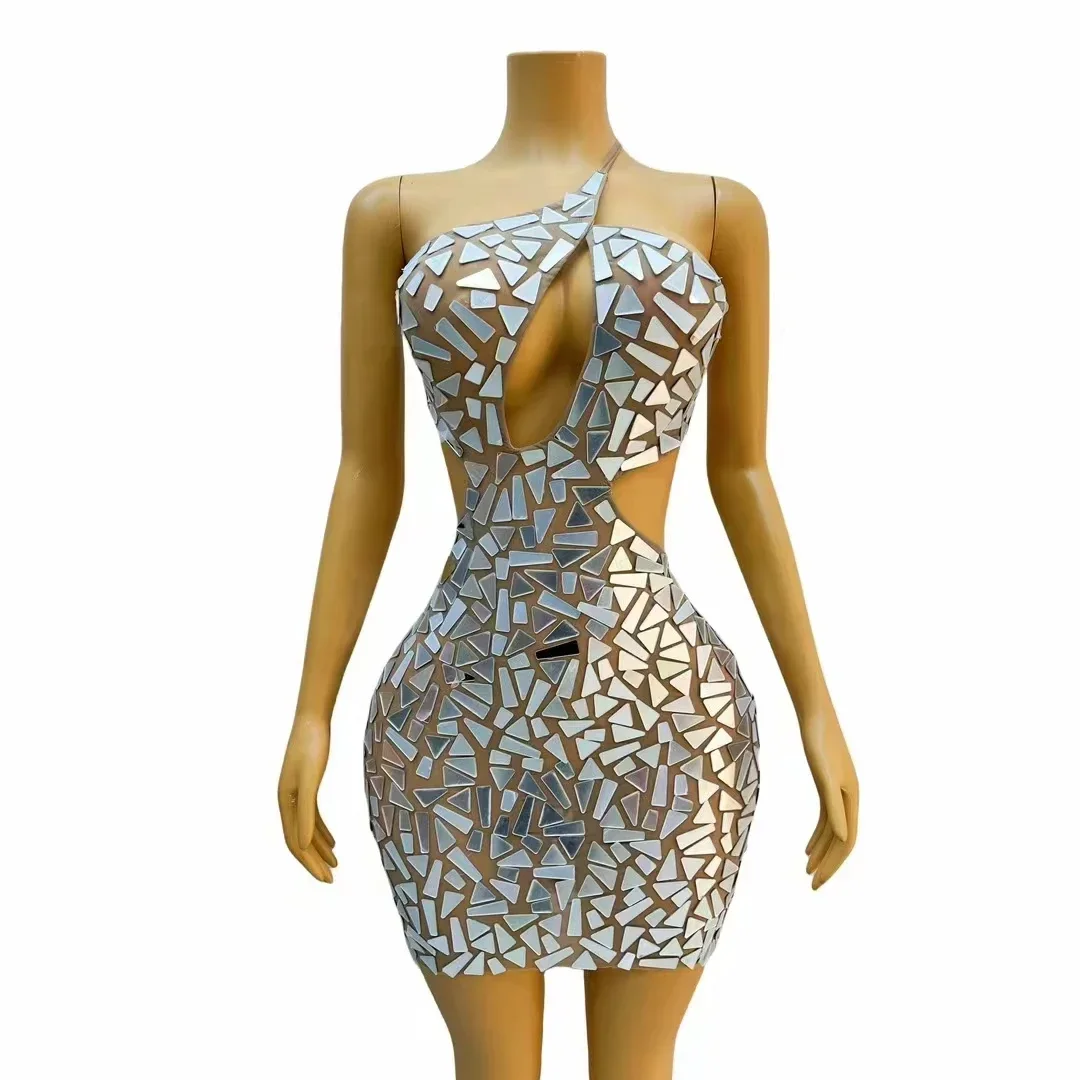 Sexy Silver Mirror Backless Short Dress Women Club Party Nightclub Sequins Dress DJ Singer Bar Concert Stage Performance Costume
Sexy Silver Mirror Backless Short Dress Women Club Party Nightclub Sequins Dress DJ Singer Bar Concert Stage Performance Costume