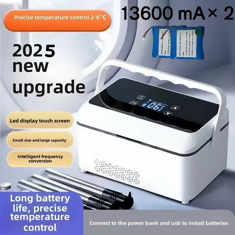 Large capacity insulin refrigeration box, LED display precise temperature control drug refrigeration box, portable insulin refri
Large capacity insulin refrigeration box, LED display precise temperature control drug refrigeration box, portable insulin refri
